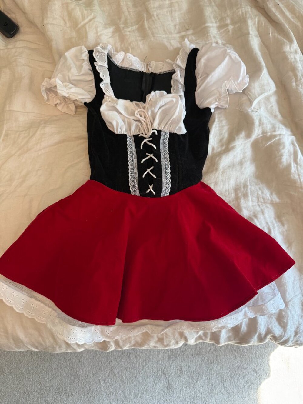 Red Riding Hood Halloween Costume Milkmaid dress